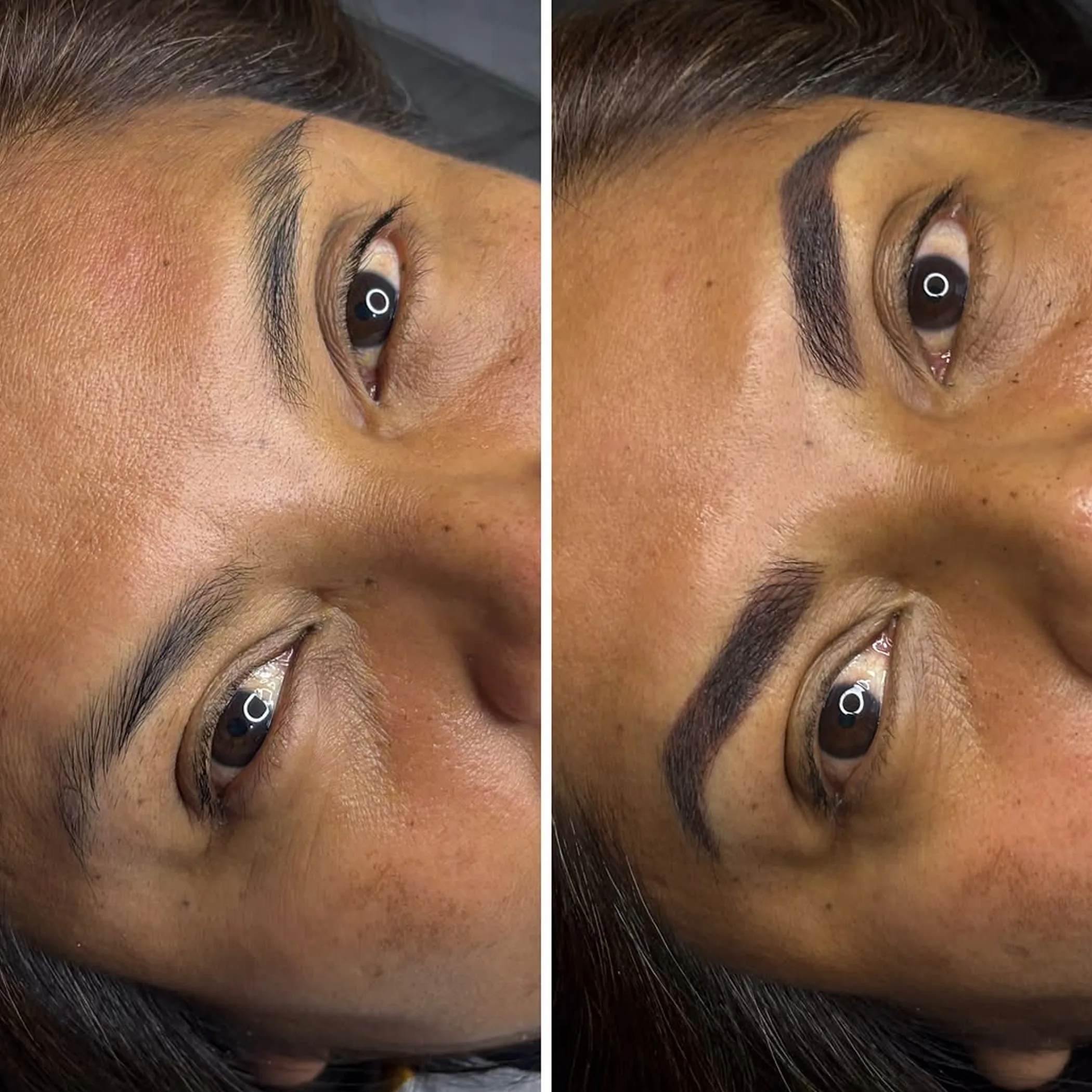 eyebrow transformation before and after