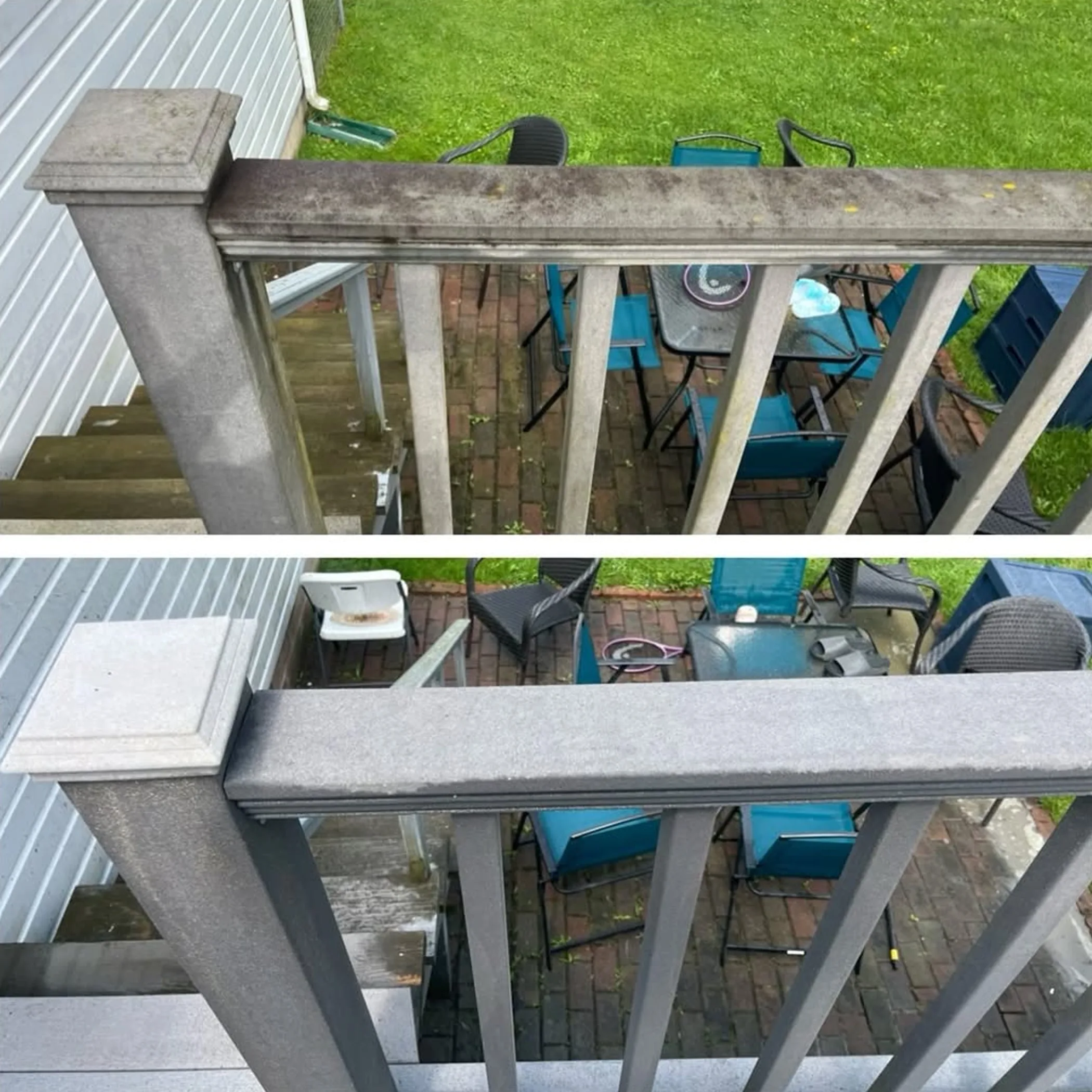 pressure washing house exterior before after