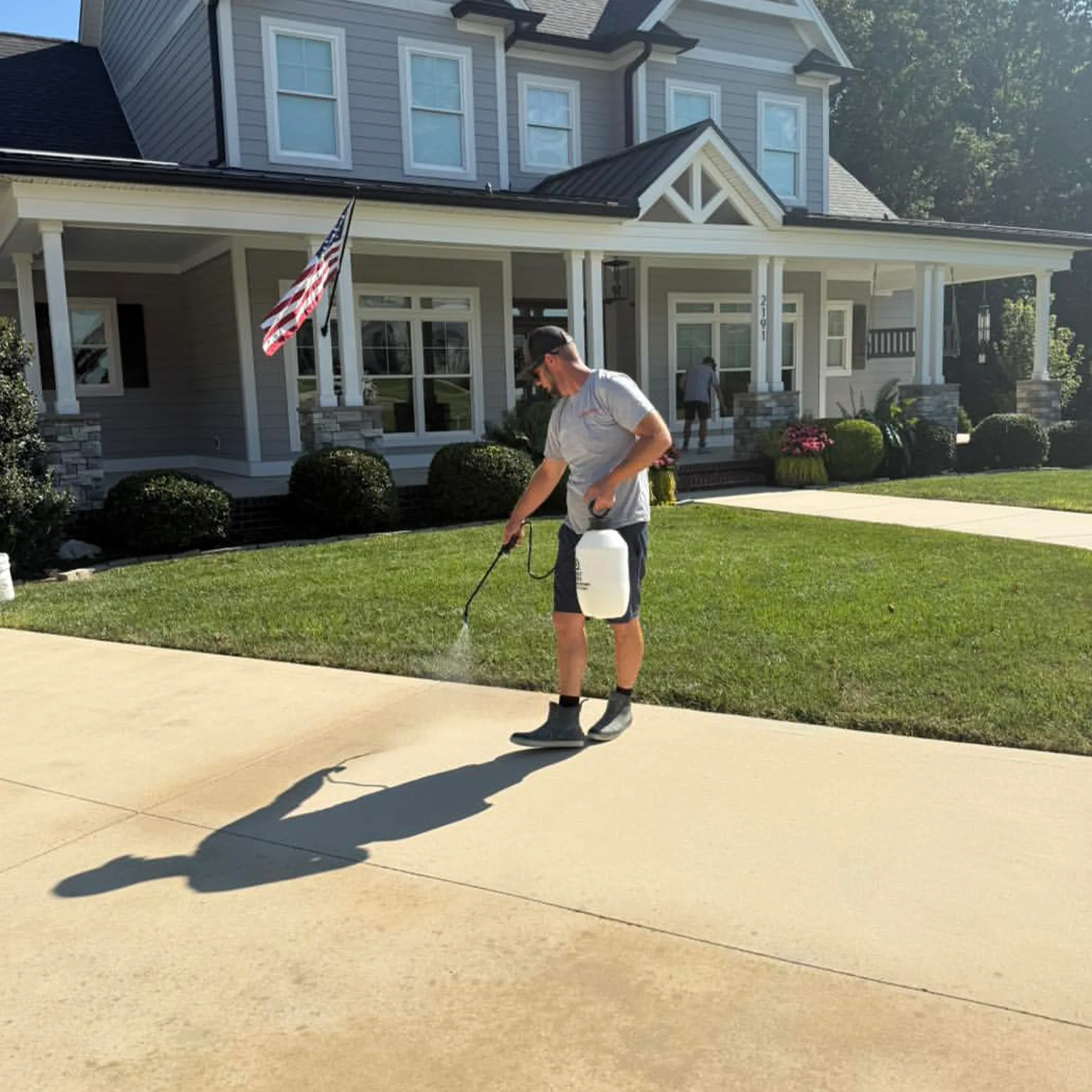 clean concrete and paved surfaces outdoors