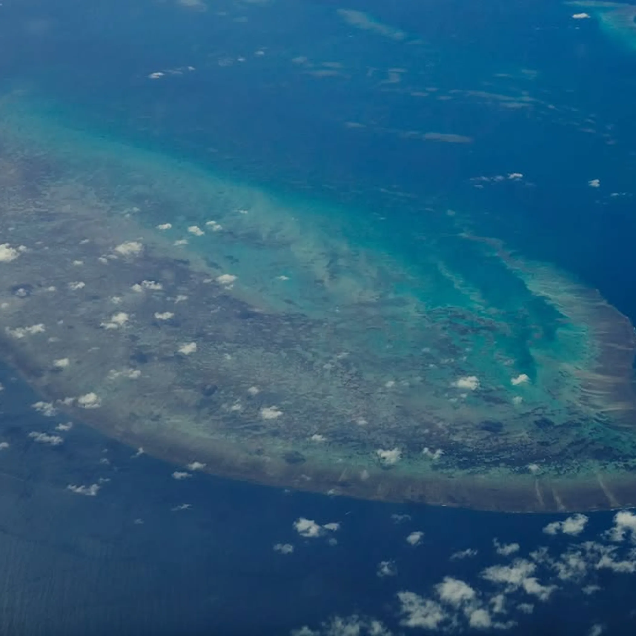 aerial view of great barrier reef