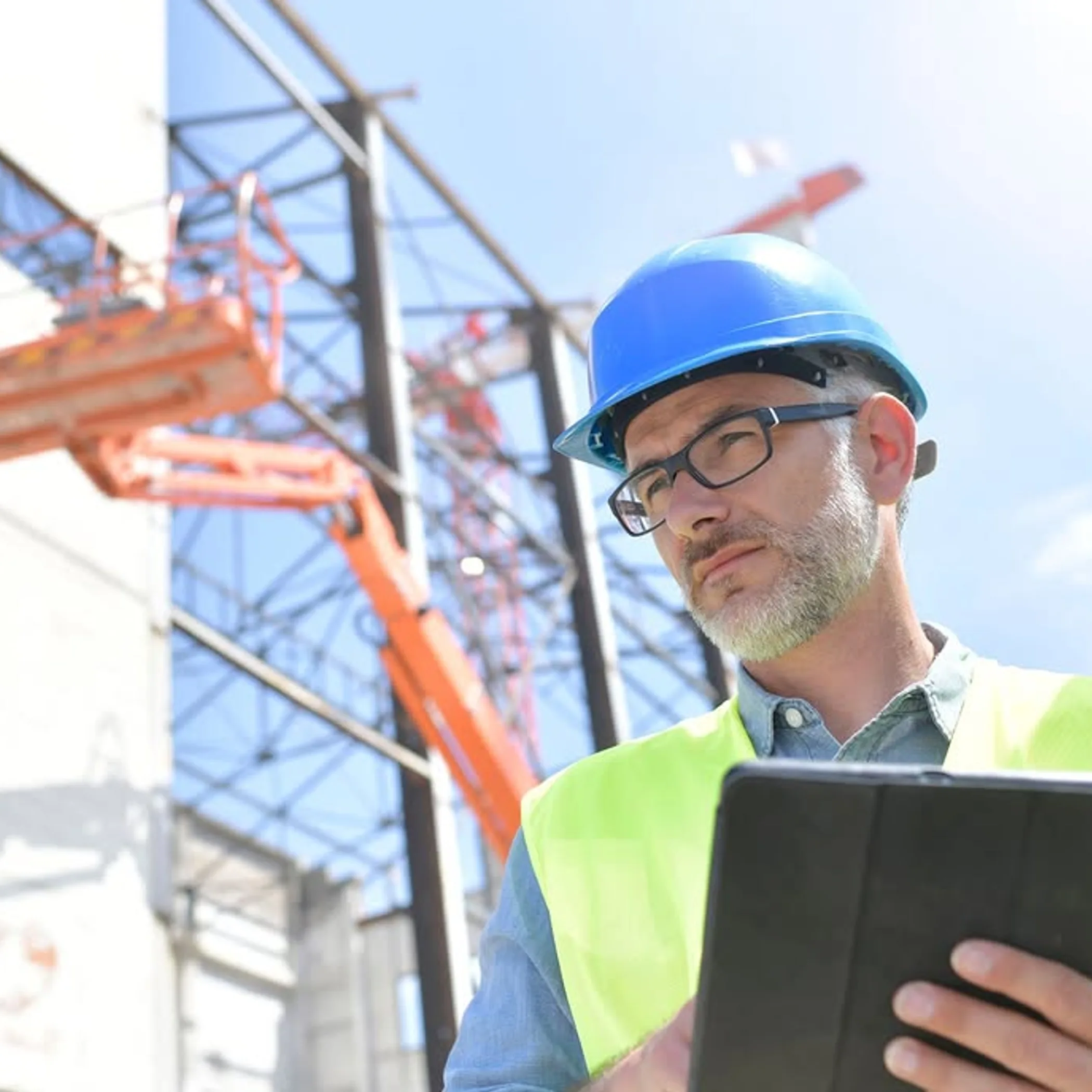 construction worker in safety gear